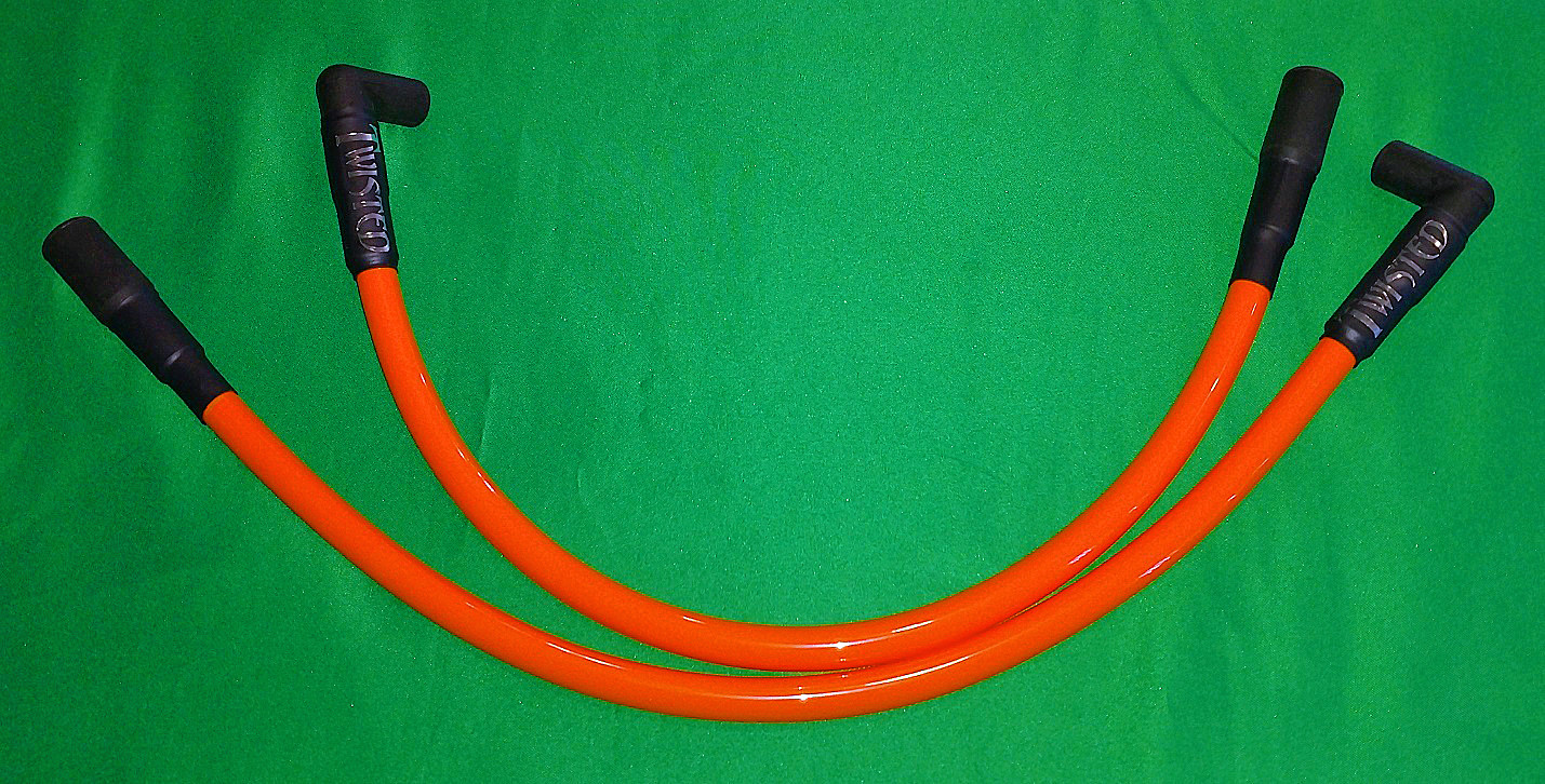 TWISTED 12mm SPARK PLUG WIRES HARLEY ELECTRA GLIDE ROAD KING STREET