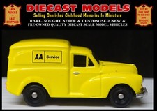 OLD MORRIS MINOR 1000 VAN IN YELLOW AA LIVERY 1:76 SCALE TRACKSIDE DIECAST MODEL