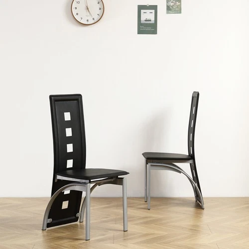 4 piezas Respaldo Largo Cuadrado Hueco Decoración Cojín Galvanizado Silla Pata - Imagen 8 de 11