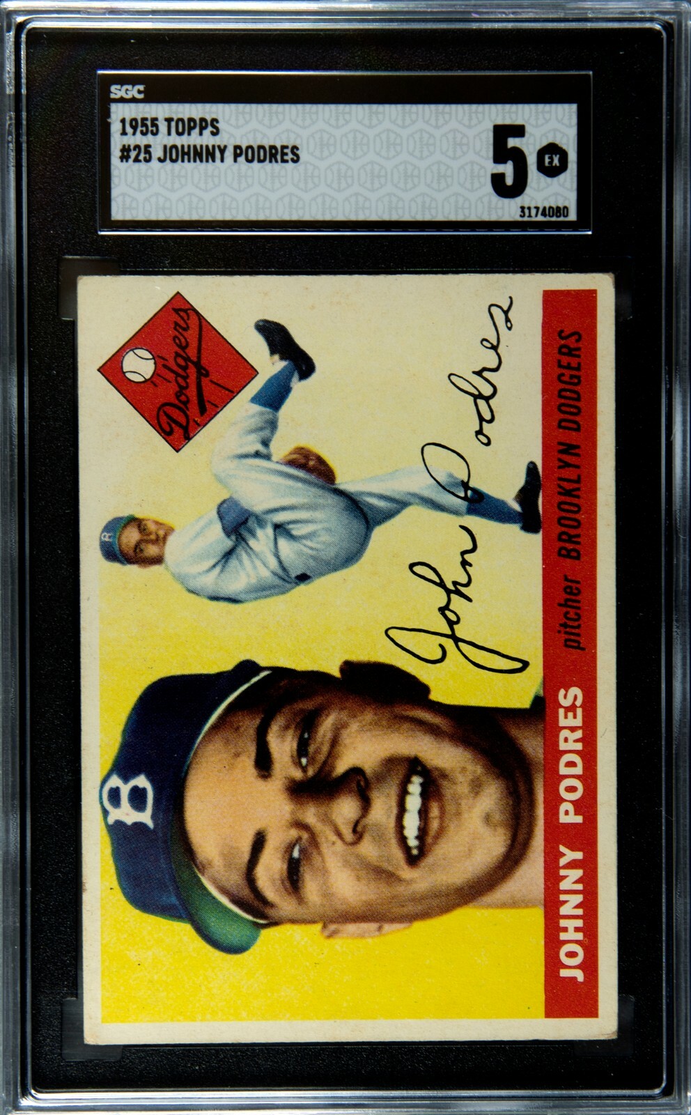 1955 TOPPS JOHNNY PODRES # 25 SGC 5