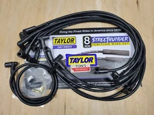 Taylor 56028 8mm Streethunder Spark Plug Wires For Chevy Small block HEI OVC 90