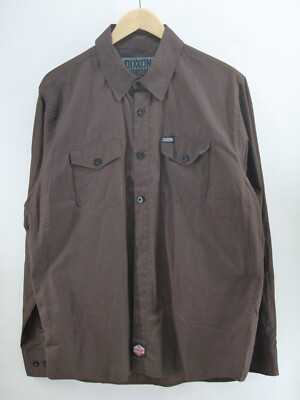 Dixxon Workforce Form & Function Shirt Men s XL Black/Brown Striped Long Sleeve