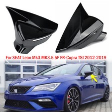 Cubierta de espejo retrovisor negro brillante para SEAT Leon Mk3 MK3.5 5F FR-Cupra TSI 2012-2019