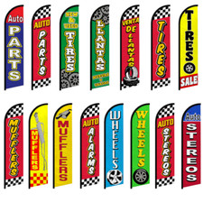 Auto Parts Full Curve Windless Swooper Flag Car Parts Mechanic Flags