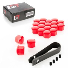 20x Radschraubenkappen Abdeckkappen Radmuttern Set 17 mm rot Glanz für MINI
