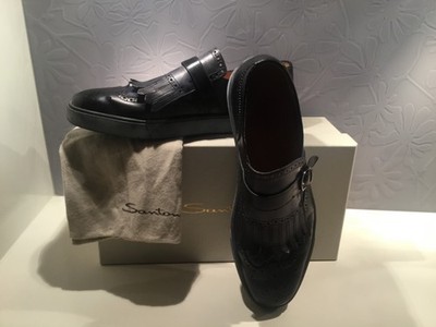 Männerschuhe, Fa. Santoni, Farbe blau, Gr. 11