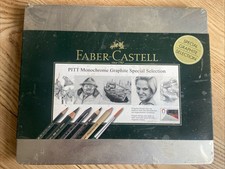 Faber-Castell Pitt Monochrome Graphite Special Selection, Tin 25 Artists Pencils