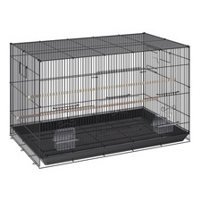30in Spacious Bird Cage 29.9x18.1x17.9in Steel Flight Habitat w/ Tray