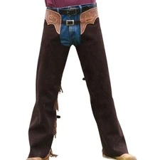 Men's Leather Rodeo Chaps Western Style Cowboy Gear Bull Riding Chaps RDCP503