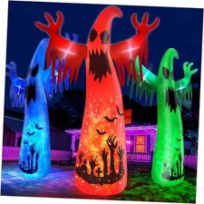 12 Ft Halloween Outdoor Decoration 3 Color Changing Inflatable 12 FT Ghost