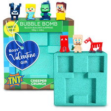 TNT Creeper Bath Bomb for Kids with Block Builder Surprise Toys inside 1 Pack