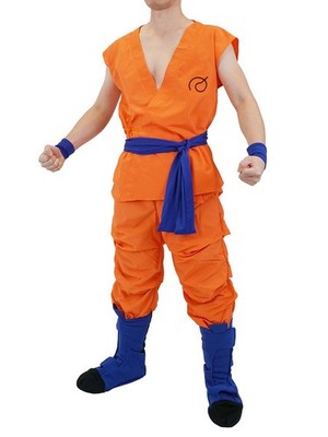 Son Goku Cosplay Kostüm mit Überschuhen | Golden Frieza Saga | Größen: S - L