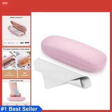 Hard Shell Glasses Case PU Leather 6.1 Inch Protective Eyeglass Case Spring