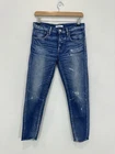 Moussy Skinny Jeans Women 25 (Actual 30x27) Blue Denim Mid Rise Button Fly Japan