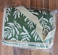 Work/ School Lunch Box BRAND NEW Cooler Bag Green & White Leaves Handles Square