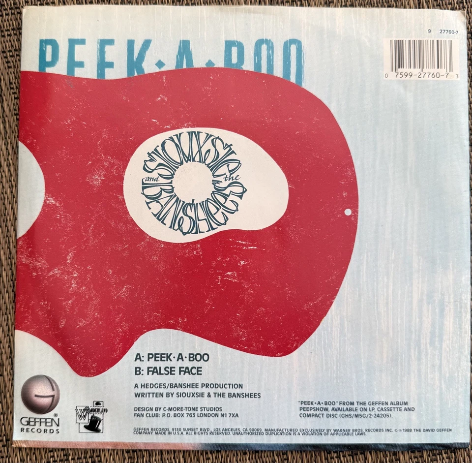 Siouxsie and the Banshees - Peek A Boo / False Face - Geffen 7-27760 - M PS - Image 2 of 4