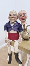 Antique Ventriloquist Dummy Puppet, Extra Head, Moving Mouth, Multi