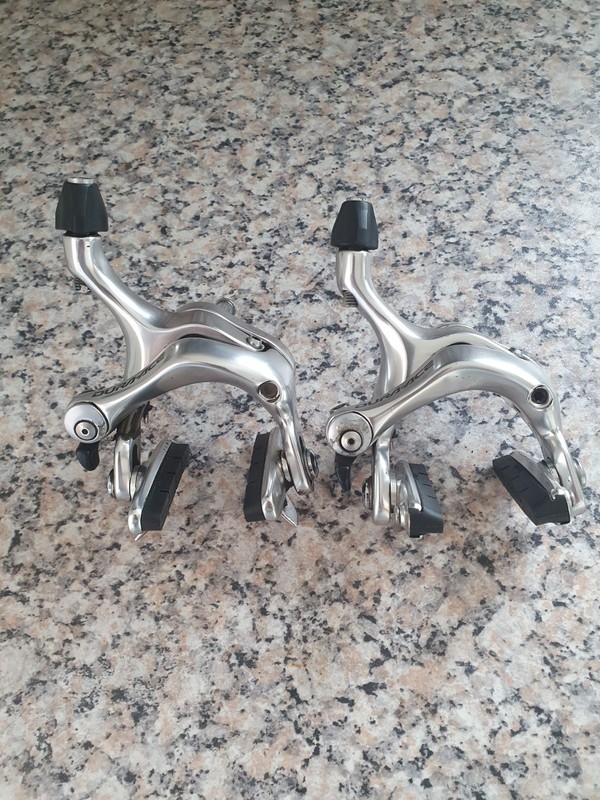 Shimano Dura-Ace BR-7800 Brake Calipers - Front & Rear Set - Polished Silver
