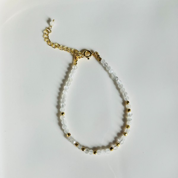 Alternate view of Moonstone Bracelet Inches Gold-plated 925 Sterling Silver Jewelry