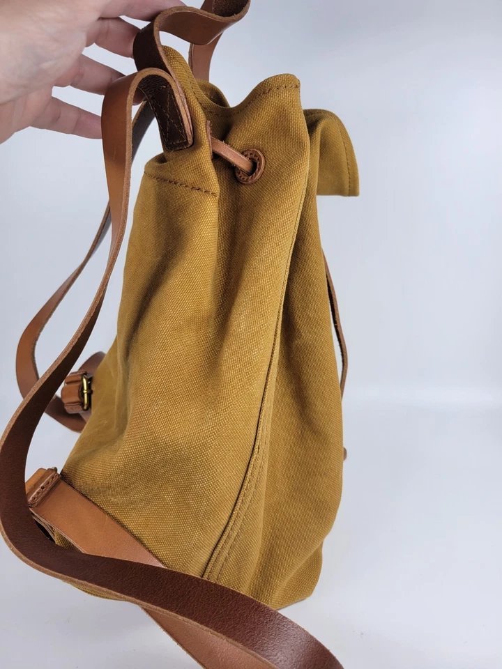 Mochila Madewell Camel Marrón Lona con Cuero Marrón Somerset Cordón Foto 4 de 4