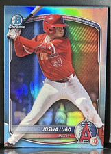 2025 Bowman Draft JOSWA LUGO Sky Blue Refractor #BDC-24 Los Angeles Angels