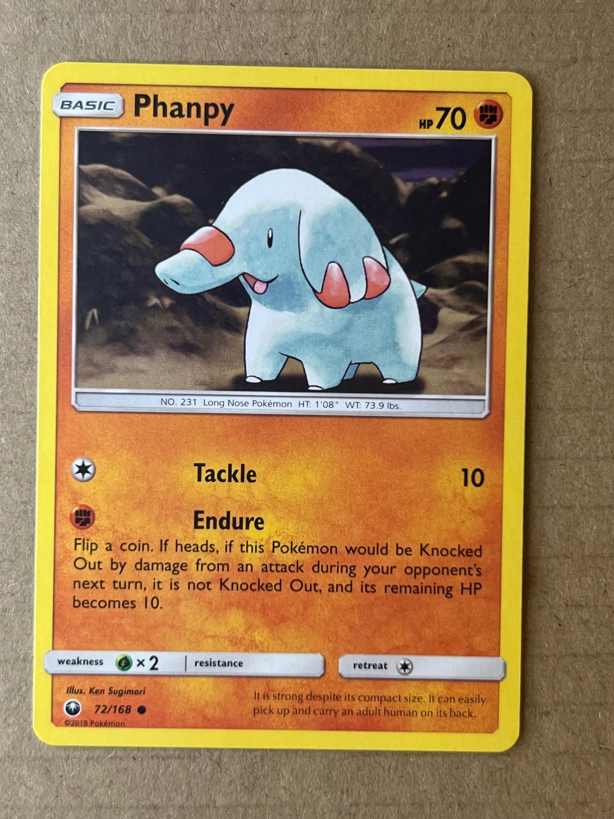 PHANPY 72/168 COMMON CELESTIAL STORM POKEMON LIGHTLY PLAYED