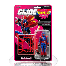 Super7 ReAction G.I. Joe Ninja Force COBRA COMMANDER 3.75 O-Ring Action Figure