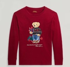 Polo Ralph Lauren Bear Cotton Jersey Tee Kids S 8 Polo Bear Graphic New