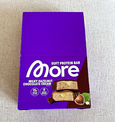 more Soft Protein Bar Haselnuss Schokolade Creme ohne Zuckerzusatz
