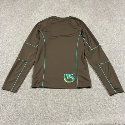Burton Performance Long Sleeve Base Layer Jersey Mens S Brown Gorpcore Y2k Sport