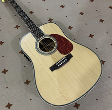Chitarra elettrica acustica D45 in abete massello con pickup  