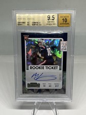 Mac Jones 2021 Contenders Cracked Ice Rookie RC Ticket Auto /21 BGS 9.5 Auto 10