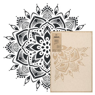 NAKLEO Painting Large Stencil, Diameter 40.6, Flower Mandala Stencil, Reusable