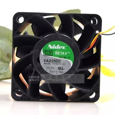 1 pc. New VA225DC V35073-33 6038 DC12V 1.1A 6CM 3-Wire Cooling Fan &ex