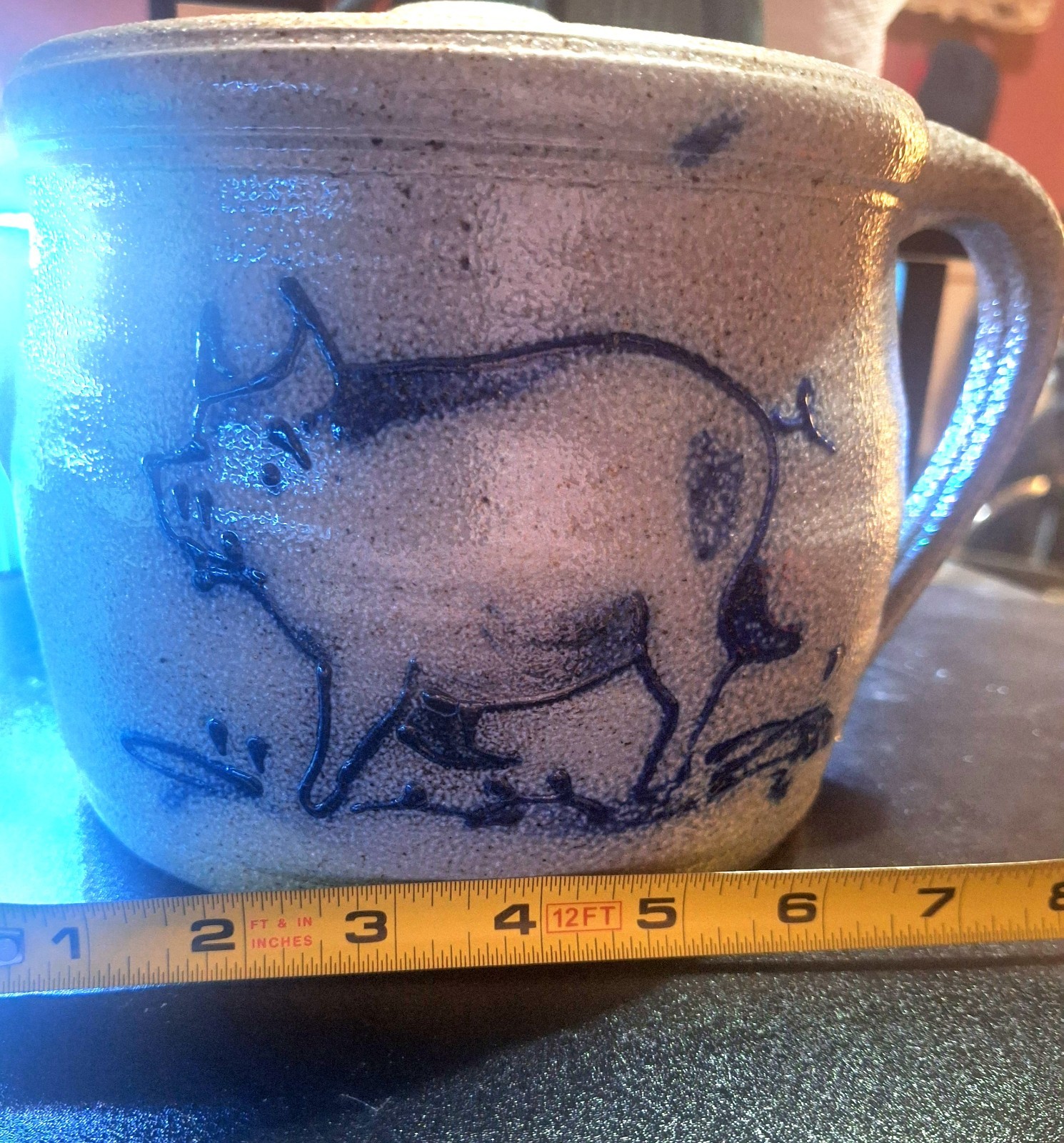 Vintage ROWE POTTERY 🩵Glaze Heavy Handmade with Original Cover