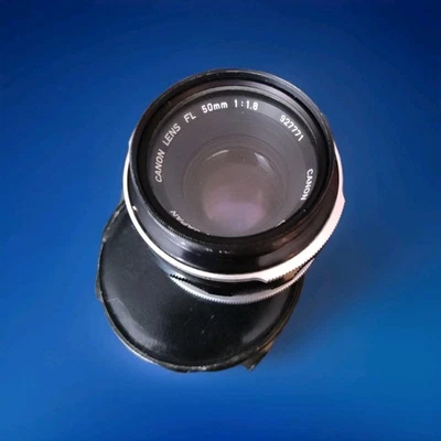 Vintage Canon Lens FL 50mm 1:1.8 Used With Leather Case #927771 - Image 1 of 4