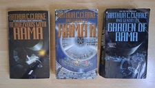 Arthur C. Clarke Paperback Lot - Rendevous with Rama, Rama II, Garden of Rama