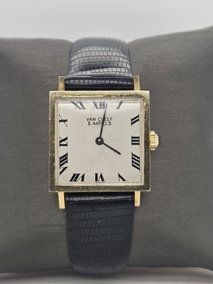 Van Cleef & Arpels ''Tank'' Style 14k Gold Ladies Watch