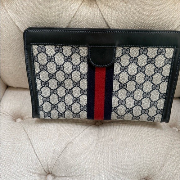 Gucci Vintage Parfums GG Supreme Web Stripe Clutch thumbnail 5