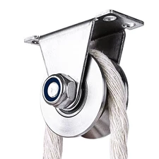 2.36'' V Groove Pulley 304 Stainless Steel Silent Pulley Rope Cable Wire Pulley