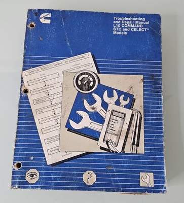 Cummins L10 Command STC CELECT Troubleshooting Repair Manual 3810439-00 1990 OEM