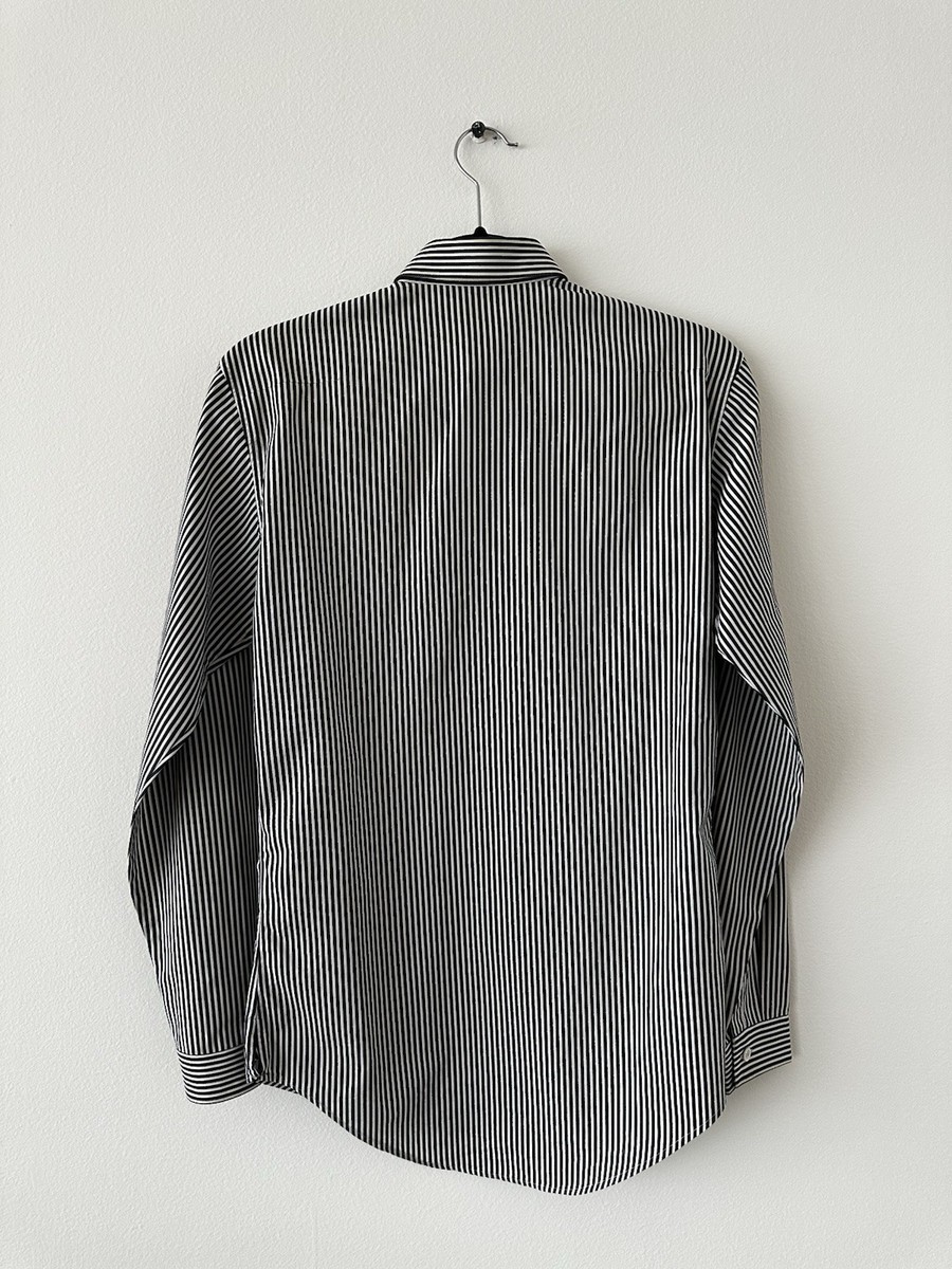 Dior Homme Hedi Slimane FW06 Striped Cotton Poplin Shirt Bee sz 37