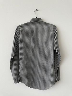 Dior Homme Hedi Slimane FW06 Striped Cotton Poplin Shirt Bee sz 37