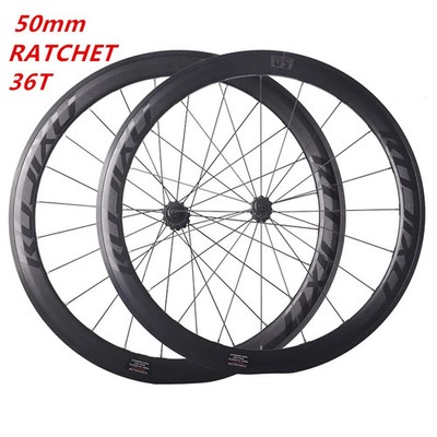 700C RUJIXU 36T Ratchet Road Bike Wheelset Depth 30/40/50mm