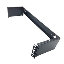 2U 19-inch Hinged Wall Mount Patch Panel Bracket- 6-inch Deep Foldable