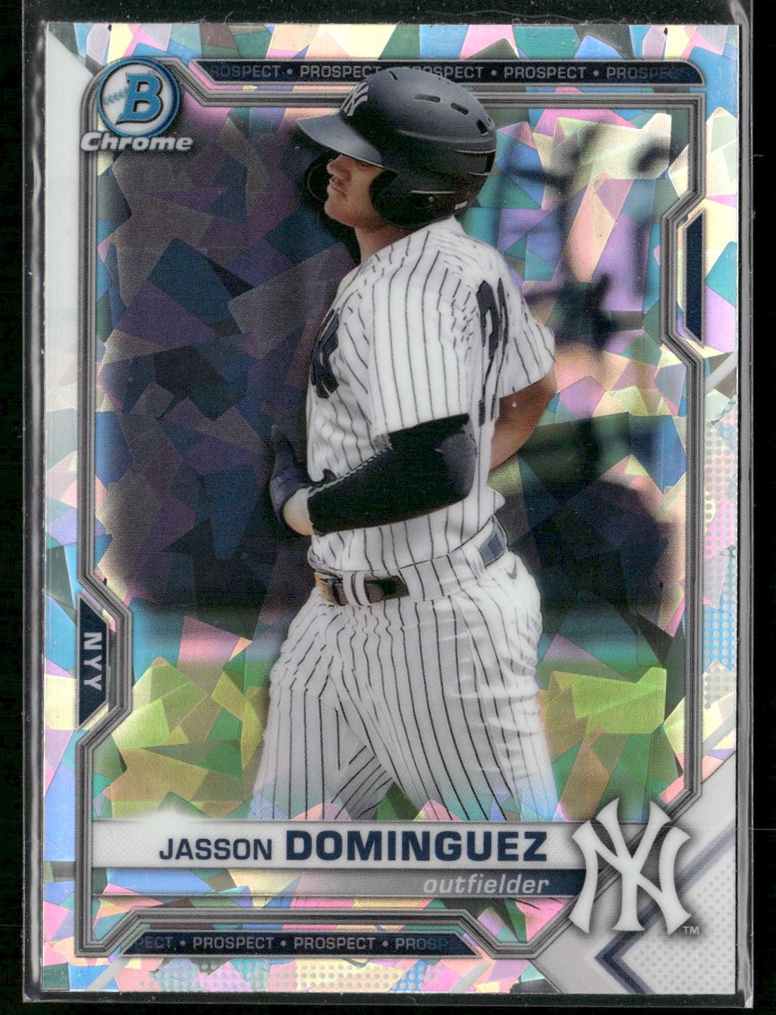 2021 Bowman #BCP-13 Jasson Dominguez Chrome Prospects Atomic Refractor
