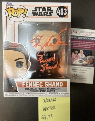 Fennec Shand 483 FunkoPop Signed Ming-Na Wen JSA Authenticated AL66397 Star Wars