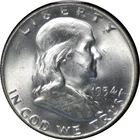 1954-D Franklin Half Dollar -   Near Gem BU FBL #205