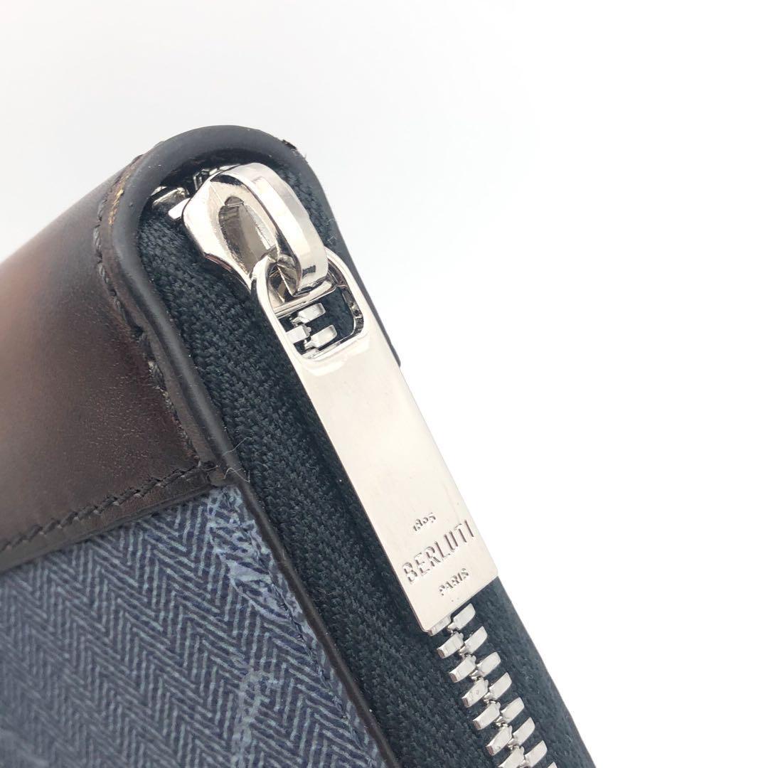 Berluti Itauba Round Zipper Long Wallet Blue Leather | eBay Berluti Itauba Round Zipper Long Wallet Blue Leather | eBay