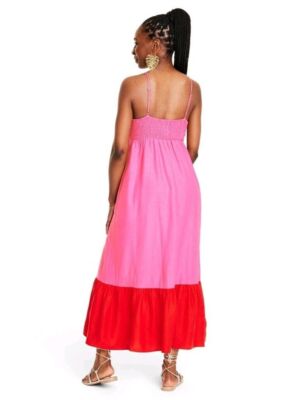 tabitha brown pink and red dress Tabitha Brown